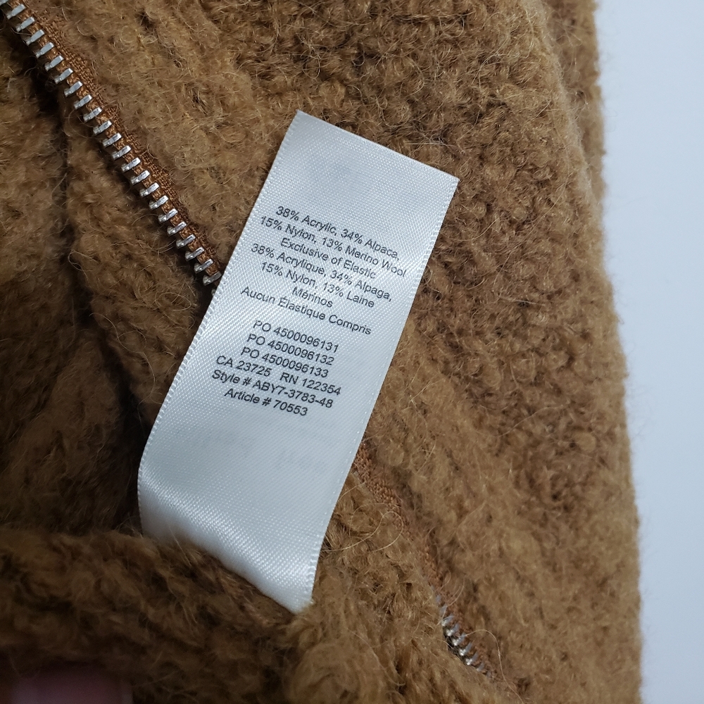 WILFRED FREE ARITZIA Brown Marilyn Cropped Alpaca Sweater - Picture 10 of 12